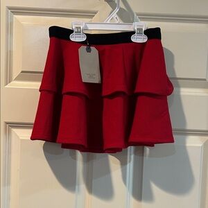 Red Tiered Skirt